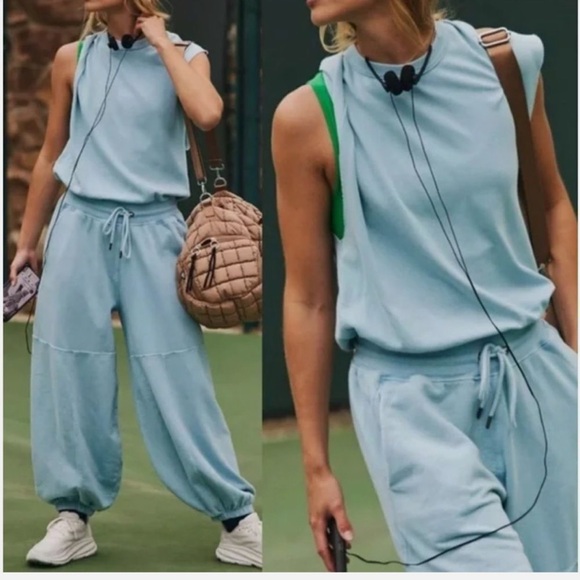 Free People - Throw and Go Onsie - Small - NWOT - Powder Blue - Picture 6 of 8